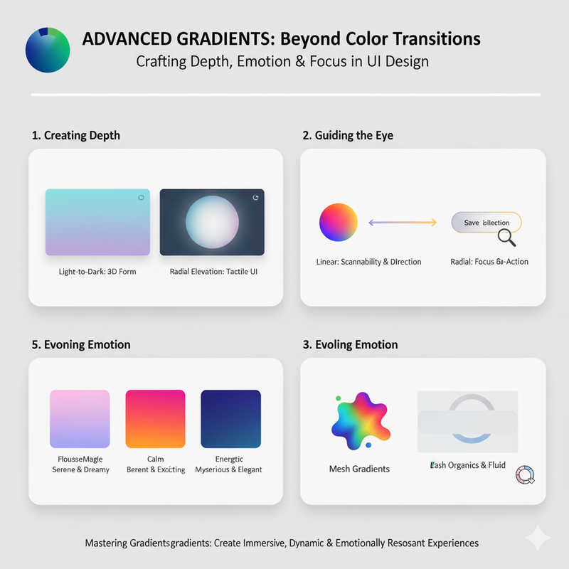 An abstract 3D shape made with gradients