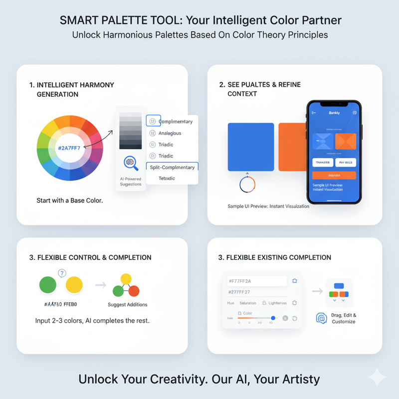 A central color with lines connecting to matching colors