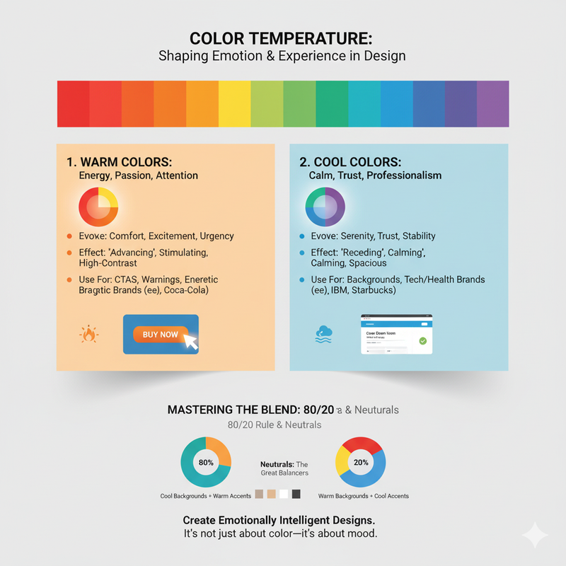 Image showing a split between warm and cool colors