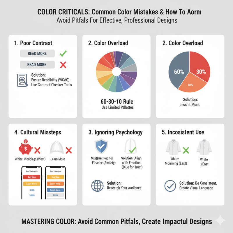 A poorly designed website with clashing colors