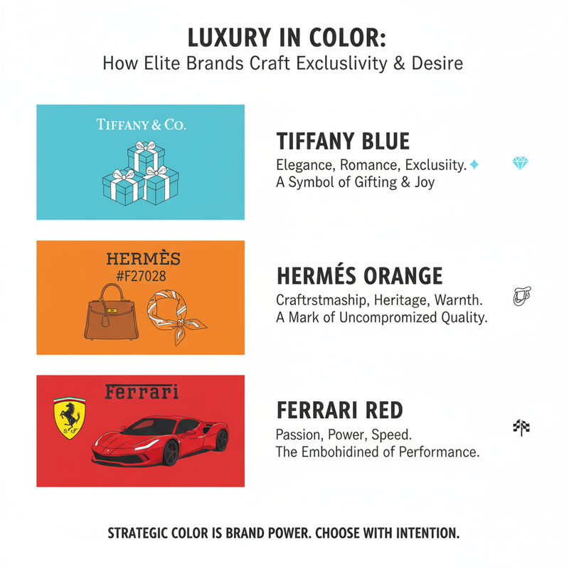 A display of luxury products with distinct branding